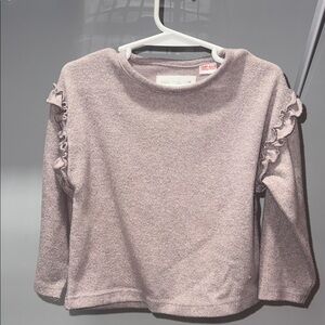 Zara Mauve Ruffle Sleeve Sweater